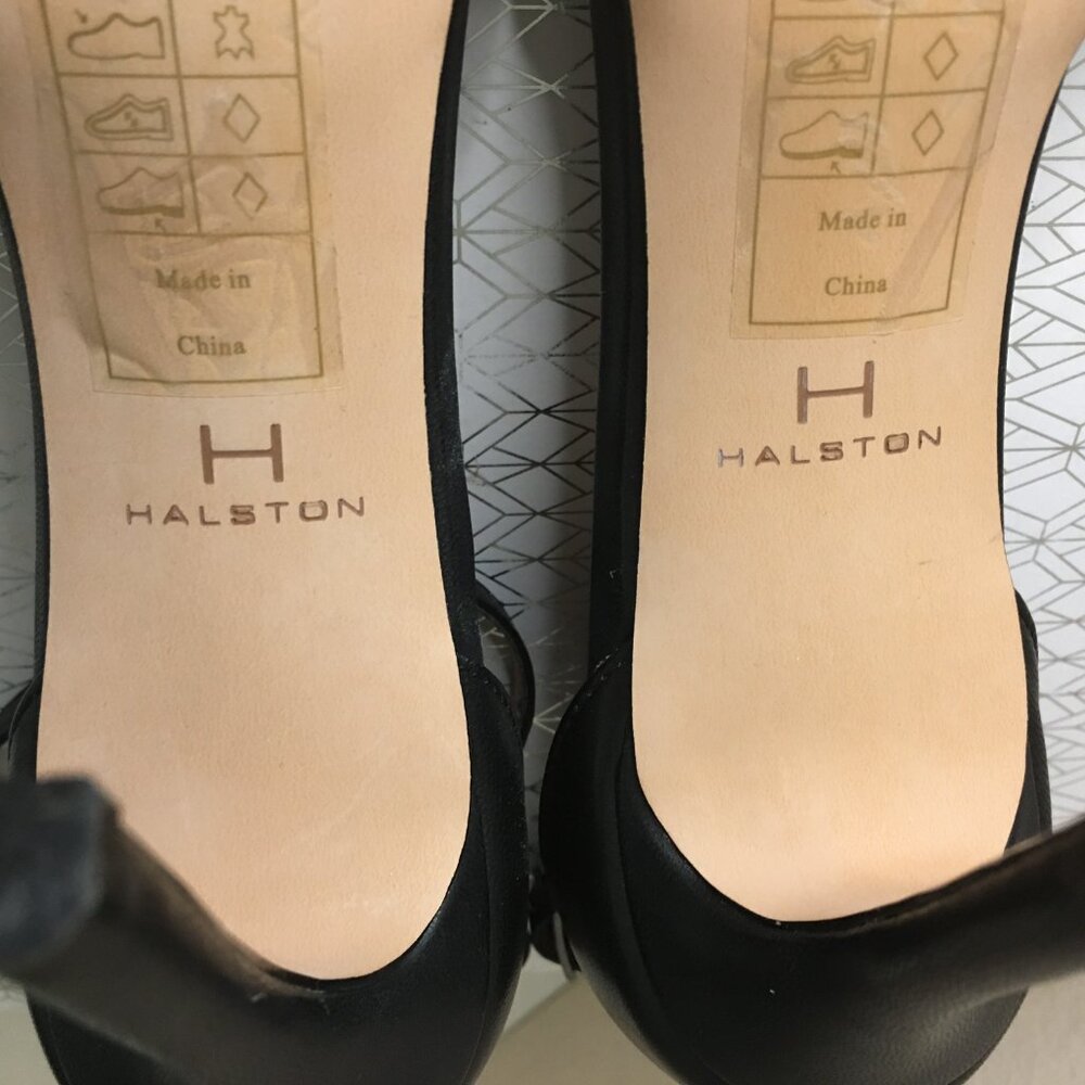 ＨＡＬＳＴＯＮ "London" Napa Leather Double Ankle Strap D'Orsay - Size 8.5 - Picture 11 of 13